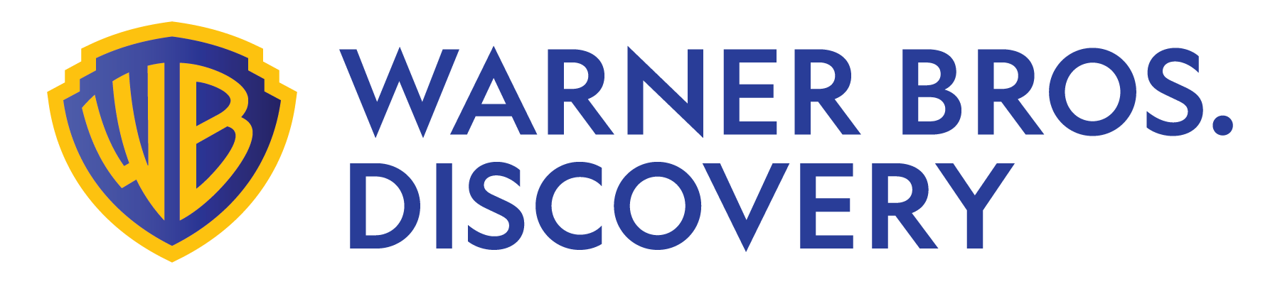 Warner Bros. Discovery logo with blue text