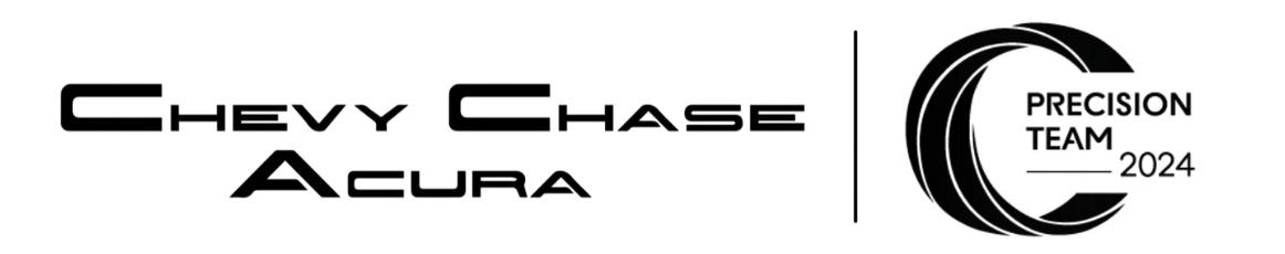 Chevy Chase Acura black & white logo with text