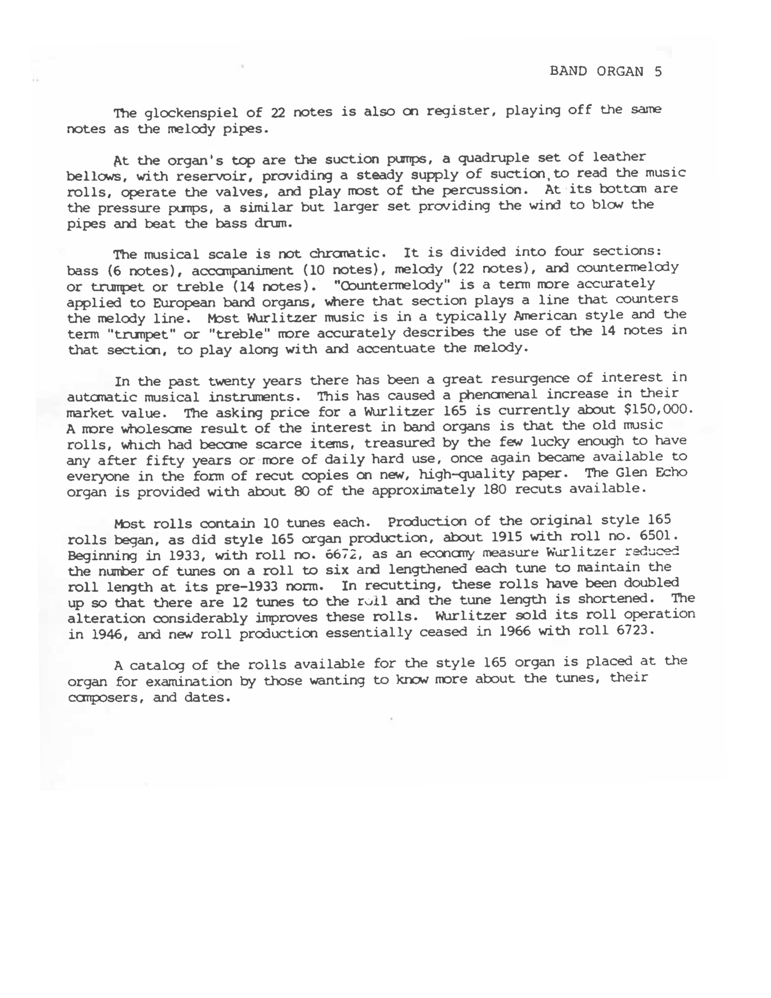 ​​Band Organ Description Scans From Carousel Manual