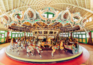 colorful carousel horses