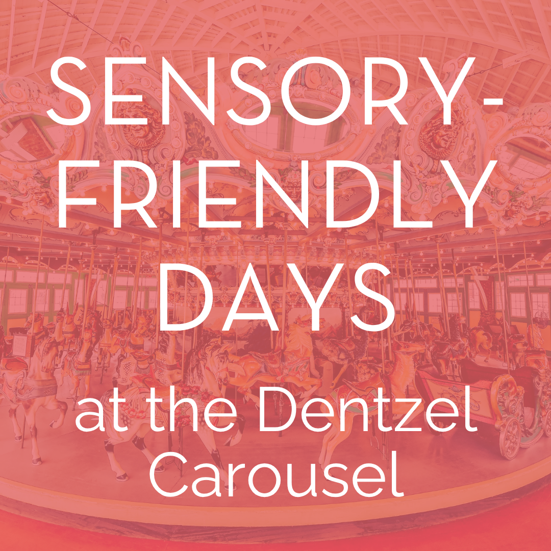 Sensory Friendly Days Graphic with carousel photo