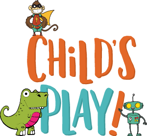 child's play with monkey, robot, and dinosaur