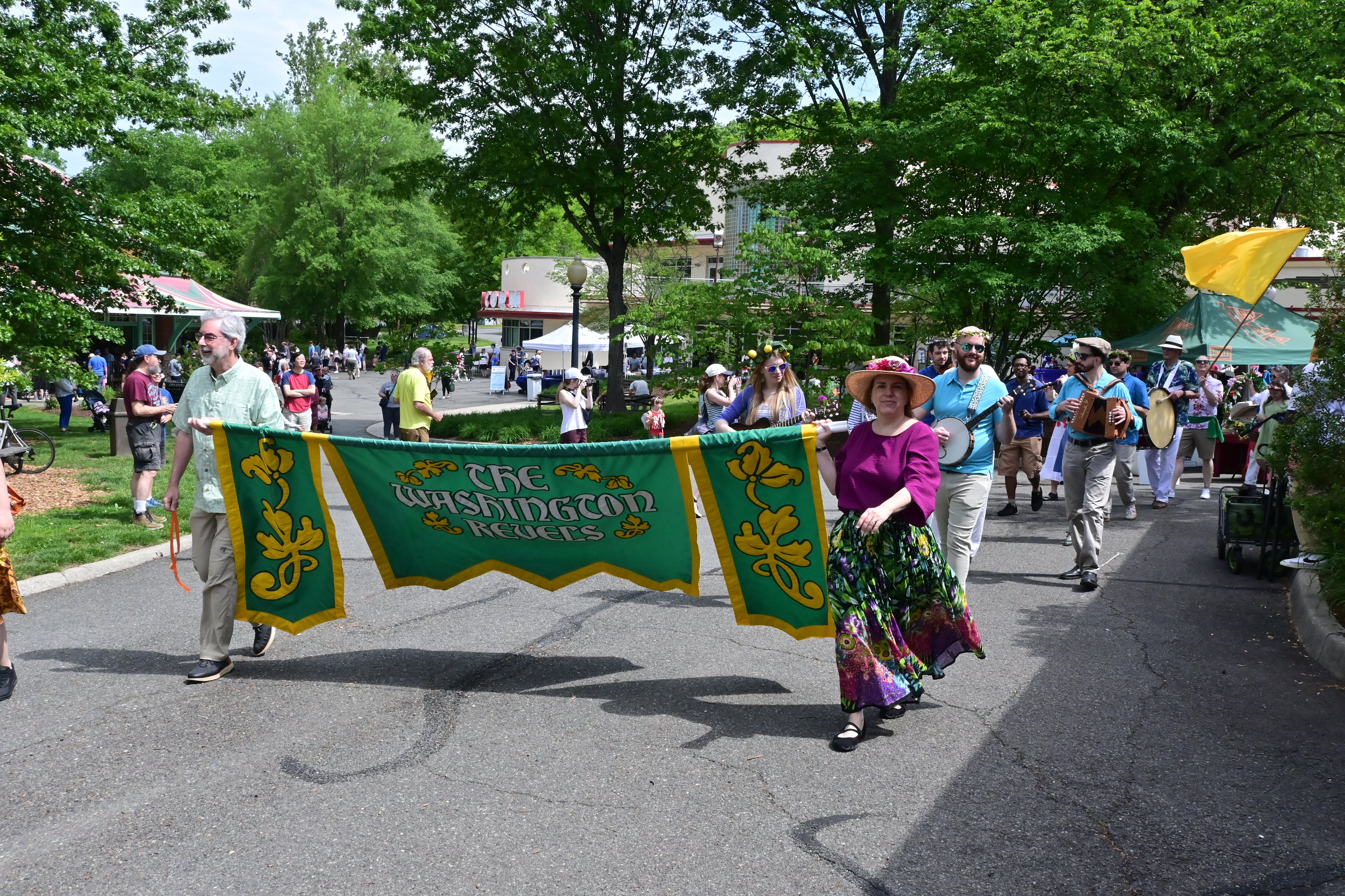 Parade with Washington Revels sign