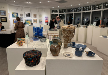 VIsitors in a gallery