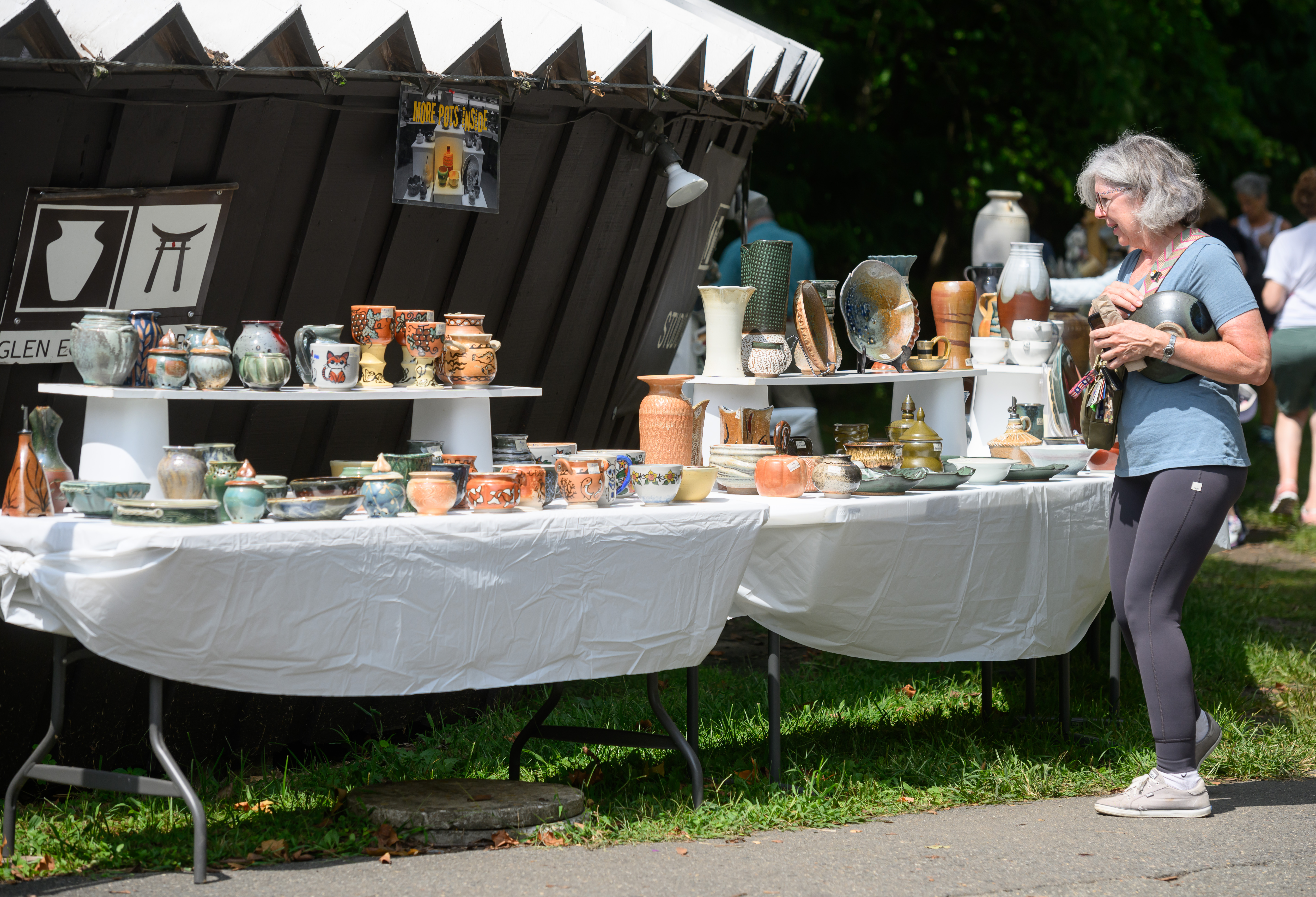 Outdoor pottery sale