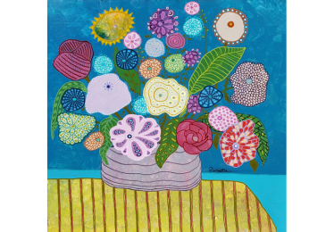 Abstract floral painting