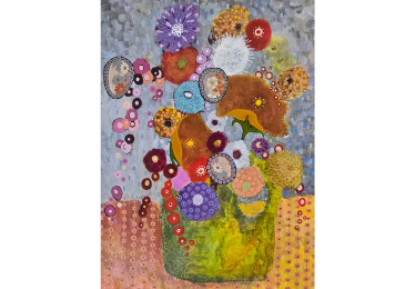 Abstract floral painting