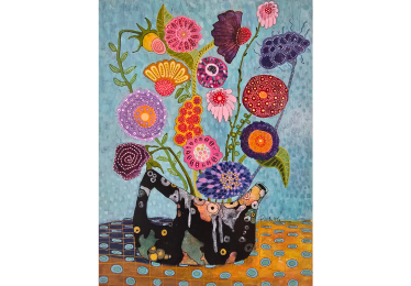 Abstract floral painting