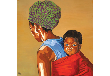 A painting of a mother and child