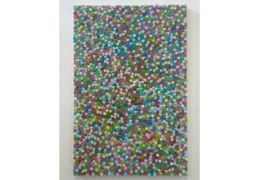 Abstract multicolor relief sculpture