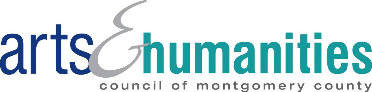Arts and Humanities Council of Montgomery County logo with teal and gray text