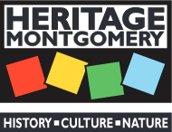 heritage days logo with red, blue, green, yellow squares on black background with text