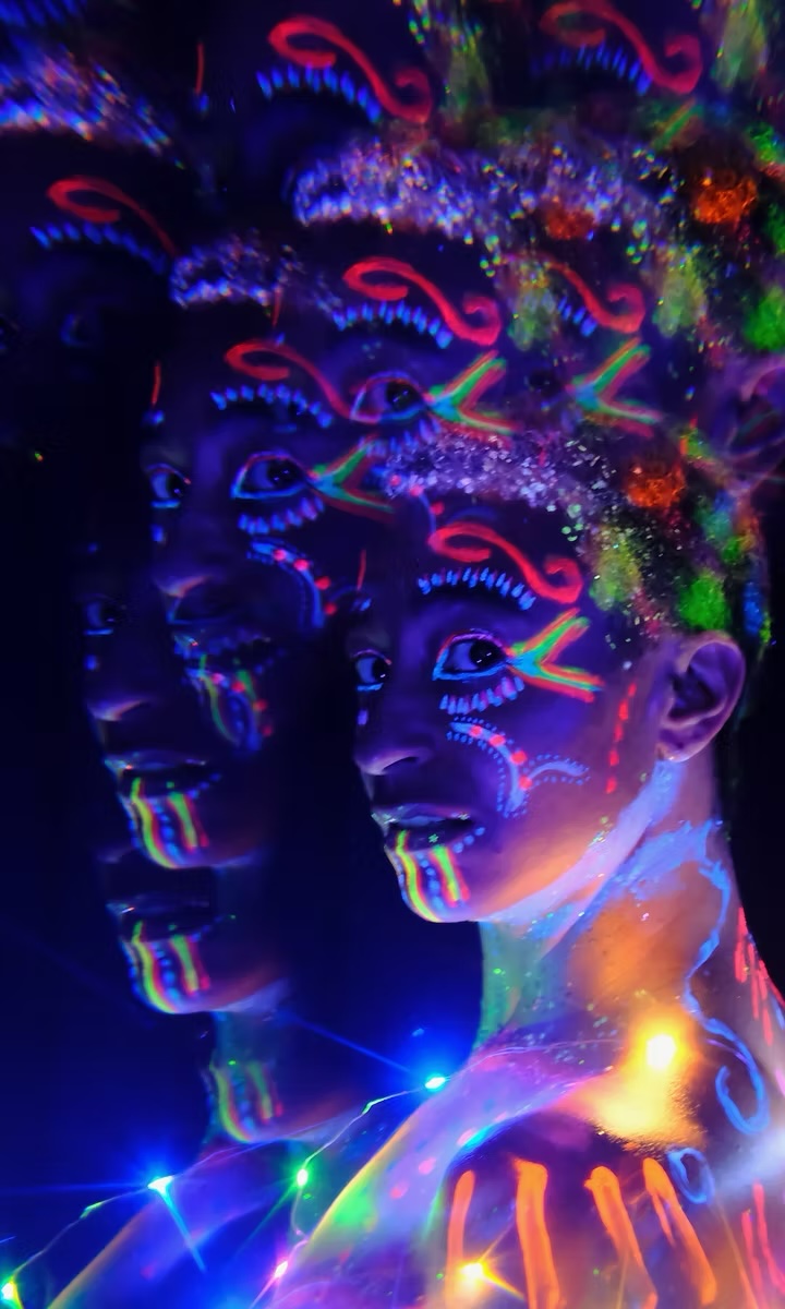 Purple, surrealist portrait photography 
