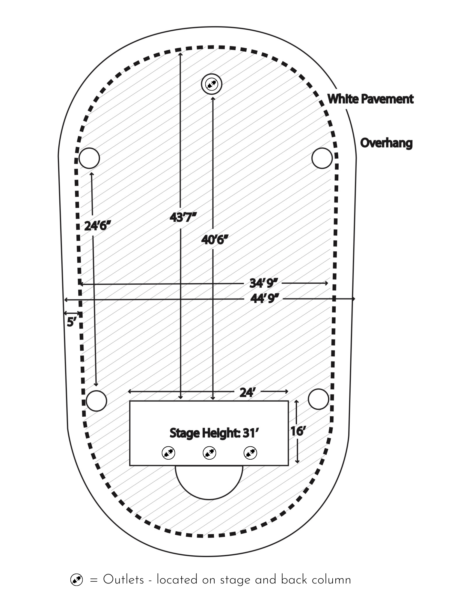 Floor plan of the Cuddle Up Pavilion