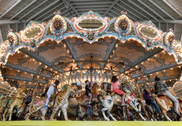 carousel with riders
