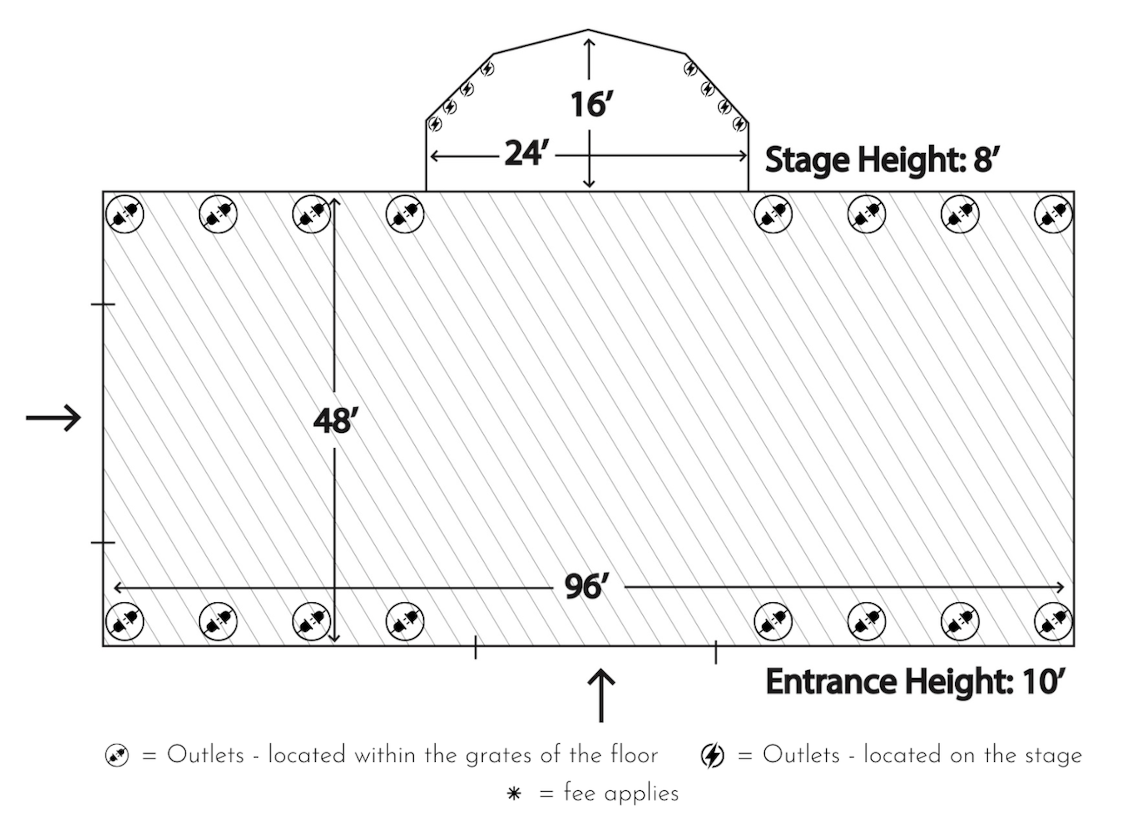 Diagram of Bumper Car Pavilion Floor Plan