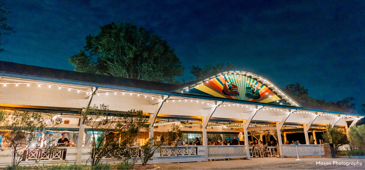 Bumper Car Pavilion at Night