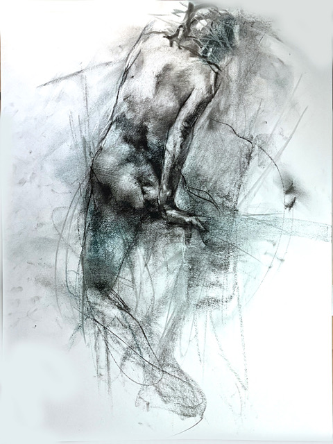 Charcoal figure drawing