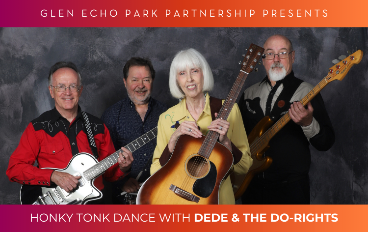 Dede & the Do-Rights band holds their instruments