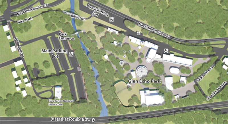 Detailed Map of Glen Echo Park