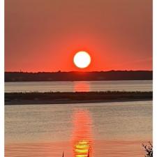 A photograph of a sunset