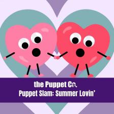 two heart characters holding hands