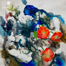 Abstract watercolor painting