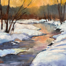 Snowy stream painting by An Xiao