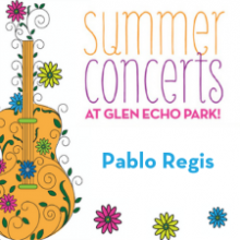 Summer concerts logo with yellow guitar