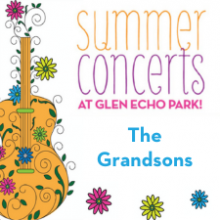 Summer concerts logo with yellow guitar