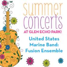 Summer concerts logo with yellow guitar