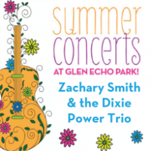 Summer concerts logo with yellow guitar