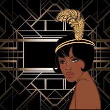 flapper with gatsby style background