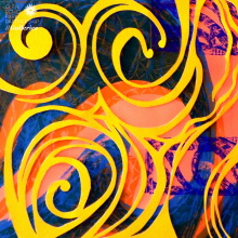 A colorful collage artwork