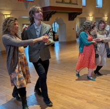 Waltzers in a ballroom