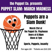March Madness graphic with basketball