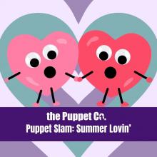 two heart characters holding hands