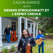 Dennis Stroughmatt et L'Esprit Creole hold their instruments