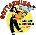 Gottaswing logo - retro man and woman swing dancing