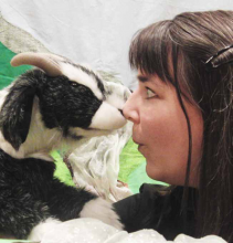 puppeteer penny russell and goat puppet