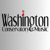 Washington Conservatory logo with red note and black text