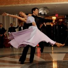 Man and woman performing Vienesse Waltz